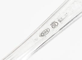 Ezüst(Ag) fűszerkanál, 3 db, jelzett, h: 11,5 cm, nettó: 52,4 g