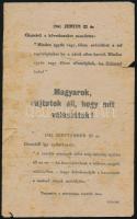 cca 1943 "Magyarok, rajtatok áll, hogy mit választotok" - szövetséges repülők által terjes...