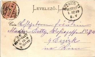 1899 (Vorläufer) Bük, Cukorgyár, Római katolikus templom. Art Nouveau, floral (vágott / cut)