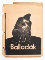 Balladák. Tizenhárom eredeti fametszet: Élesdy István, Gadányi Tosa Ferenc, Iván Szilárd, Pomogáts Béla, Tahi Tóth Nándor, Varga Mátyás munkái. Előszavát írta: Varga Nándor Lajos. Bp., 1935, szerzői kiadás (nyomtatták az O. M. Kir. Képzőművészeti Főiskola grafikai osztályának kézi sajtóján), 28 p.+ 2 sztl. lev. Kiadói zsinórfűzéses papírkötés, sérült, kissé foltos borítóval, a hátsó borító különvált. Megjelent 150 példányban.