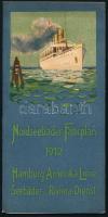 1912 Hamburg-Amerika Linie, Nordseebäder-Fahrplan, hajózási menetrend, 22p