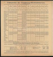 1912 Hamburg-Amerika Linie, Nordseebäder-Fahrplan, hajózási menetrend, 22p