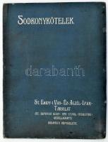 cca 1900-1910 St. Egidy-i Vas- és Aczél-Ipar-Társulat (St. Egydyer Eisen- und Stahl-Industrie-Gesellschaft) budapesti képviselete. Sodronykötelek ismertetése és árjegyzék. Fekete-fehér ábrákkal illusztrálva. Kiadói egészvászon-kötés, kissé foltos, kopottas borítóval, 68 p.