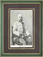 cca 1900 I. Ferenc József (1892-ben), Weinwurm Antal (1845-1925) fényképe után. Nyomat, papír, jelzett a nyomaton. 16×10 cm. Üvegezett, dekoratív fakeretben.