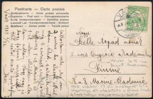 cca 1910 Szelke Áprád, az S.M.S. Zrínyi osztrák-magyar hadihajó tisztje. Egy fotó róla, valamint 3 m...