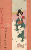 Geisha VII litho s: Raphael Kirchner