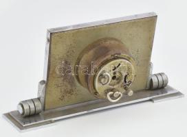 Veglia art deco asztali óra, kopással, működik, 20x10 cm