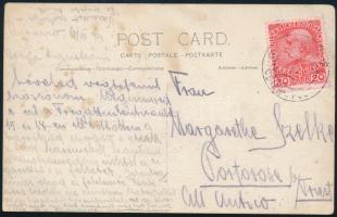 1914. Az osztrák-magyar haditengerészet géppuskás különítménye egy barikádon Durazóban. Albánia. A f...