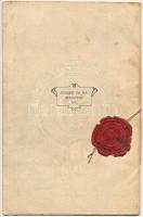 Kunhegyes 1915. "Kunhegyesi Takarékpénztár" betéti könyve, bejegyzésekkel, hátoldalán vias...