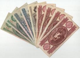 1962-1995. 10db-os vegyes 10-20-50-100Ft-os bankjegy tétel, mind különböző évszámú T:F,VG