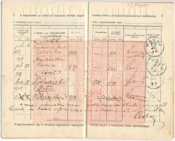 Havaj 1918. "M. Kir. Postatakarékpénztár" betéti könyve, bejegyzésekkel, egykori Zemplén v...