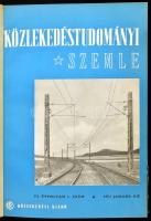 1953 Közlekedéstudományi Szemle III. évf. 1-12. sz., 1953. január-december. (Teljes évfolyam egy kötetben). Félvászon-kötésben, sérült gerinccel, a lapok nagyrészt jó állapotban.