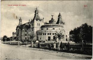 1912 Igló, Zipser Neudorf, Spisská Nová Ves; Városi színház és vigadó. Dörner Gyula kiadása / theatre (Rb)