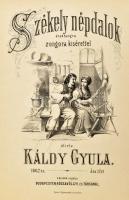 cca 1870-1890 "Magyar Népdalok" (3 db kotta egybekötve): Rákóczy indulója könnyű módszerbe...