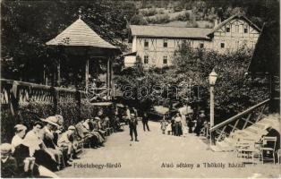 Feketehegyfürdő, Feketehegy, Cernohorské kúpele (Merény, Vondrisel, Nálepkovo); Alsó sétány, Thököly ház / promenade and spa villa (Rb)