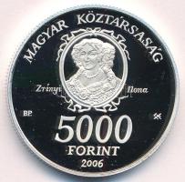 2006. 5000Ft Ag "Munkácsi vár / Zrínyi Ilona" kapszulában T:PP apró folt pöttyök
Adamo EM...