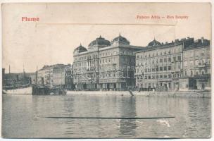 1909 Fiume, Rijeka; Palazzo Adria, Riva Szapáry / palace and quay. Leporello with 10 images - W.L. Bp. 29. (felszíni sérülés / surface damage)