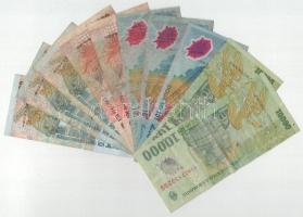 Románia 1998-2000. 1000L-10.000L (10db) T:VF-VG
Romania 1998-2000. 1000 Lei - 10.000 Lei (10pcs) C:...