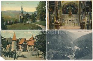 Sinaia - 4 db RÉGI város képeslap / 4 pre-1945 town-view postcards