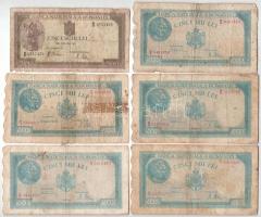 Románia 1941-1947. 500L-1.000.000L (10db) T:F-G Romania 1945-1994. 500 Lei - 1.000.000 Lei (10db) C:F-G