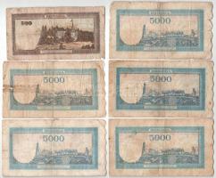 Románia 1941-1947. 500L-1.000.000L (10db) T:F-G
Romania 1945-1994. 500 Lei - 1.000.000 Lei (10db) C...