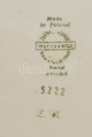 Wloclawek lengyel retro design dísztál, cca 1955, terv.: Elzbieta Piwek-Bialoborska. Fajansz, kézzel...