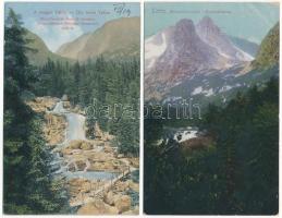 Tátra, Magas-Tátra, Vysoké Tatry; - 5 db régi képeslap vegyes minőségben / 5 pre-1915 postcards in m...