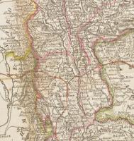 1810 Zemplén vármegye térképe, metszet, foltos, szakadással, 44×33 cm