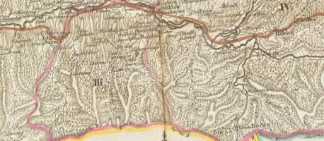 1811 Liptó vármegye térképe, metszet, foltos, szakadással, 35×47 cm