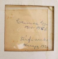 Czimra Gyula (1901-1966): Kalapos portré. Szén, lavírozott tus, papír, jelzés nélkül, hátoldalán fel...