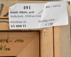 Bánffy Miklós, gróf (1873-1950): Székelyek, 1930-as évek. Olaj, vászon. jelezve jobbra lent. Fakeret...