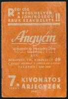 1947 Bp. VII., Ángyán Kozmetikai és Fodrászkellékek Szaküzlete 7. kivonatos árjegyzék, 18p