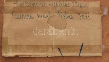 Hegedűs Ella, Moskovits Árpádné (1900 körül - ?): Munka közben. Vegyes technika, papír. Üvegezett fa...