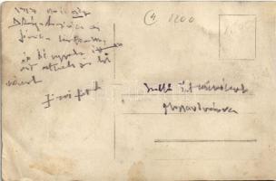 1917 Magyaróvár, katonák csoportképe / WWI K.u.k. Hungarian military group, soldiers. photo (fa)