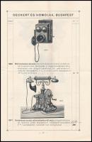 cca 1910 Bp. V. és VI., Deckert és Homolka Elektrotechnikai Gyár illusztrált katalógus, 30p