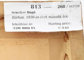 Scheiber H jelzéssel: Bárban. Vegyes technika, papír. Üvegezett fakeretben. 47,5x37 cm