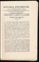 1941 Botanikai Közlemények XXXVIII. köt. 1-2. füzet. Dr. Moesz Gusztáv közreműködésével szerk.: Dr. ...
