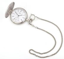 Davosa svájci mechanikus zsebóra, működő, szép állapotban, fém tokkal, fém lánccal d: 45 mm