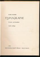 Klemm, Karl: Typografie. Ein Lehr- und Handbuch. Der grafische Betrieb Wissen und Praxis Band 1. Hal...