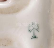 3 db Ens virág dísz. Kézzel festett, jelzett, kis lepattanással. 8 cm- ig