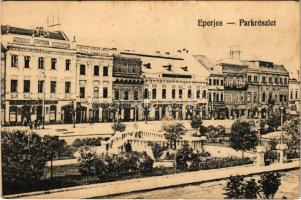 Eperjes, Presov; Park, gyógyszertár, üzletek / park, pharmacy, shops (fl)