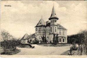 1909 Marosberkes, Birkis, Birchis; Mocsónyi kastély. E. Fischer fot. / castle (szakadások / tears)