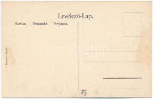 Prázsmár, Tartlau, Presmer, Prejmer; Kirchenkastell / Erdélyi szász népviselet az erődtemplom előtt....