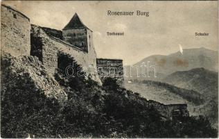 Barcarozsnyó, Rozsnyó, Rosenau, Rasnov; Torbastei, Schuler / vár és bástya. G. Gutt / castle and bastion (szakadás / tear)