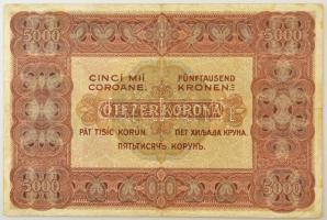 1920. 5000K piros "5 B01 969271" sorszámmal, "Orell Füssli Zürich" nyomdahely je...