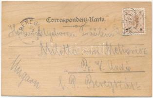 1898 (Vorläufer) Gruss aus Sct. Michael / folklore, wooden art postcard made out of tree bark