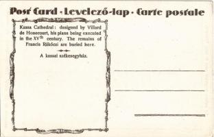 Kassai székesegyház. La culture magyare sous le joug étranger. Francia nyelvű irredenta művészlap / ...