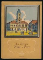 La vecchia Pest e Buda. Szerk. és a bevezetést írta Kelényi Béla Ottó. Officina Hungarica. Bp.,1942, Officina. Fekete-fehér fotókkal illusztrált. Olasz nyelvű kiadás. Kiadói illusztrált kartonált papírkötés, apró kopással ./ Paperbinding, in Italian language.