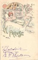 La Paresse, erotic Litho s: Jack Abeillé