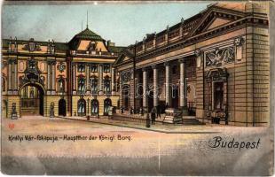 Budapest I. Királyi vár főkapuja. litho (b)